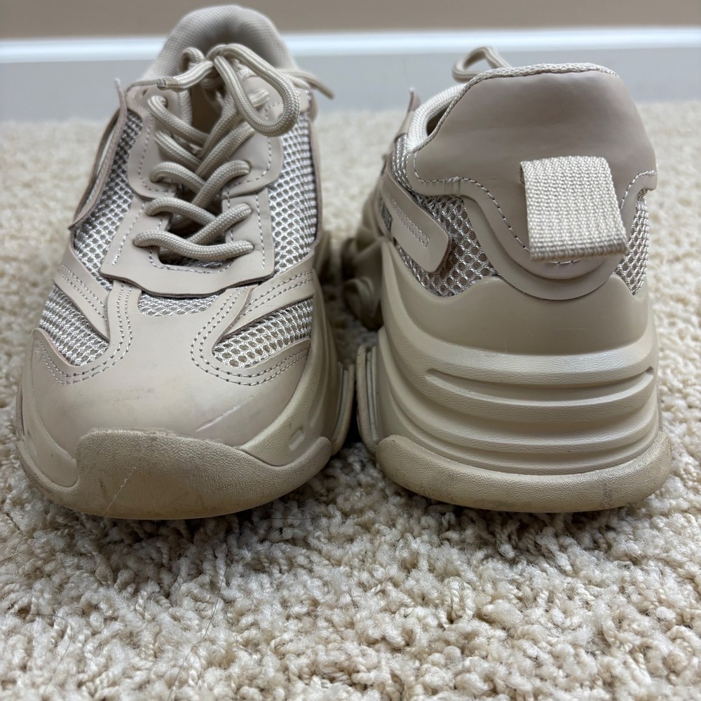 Steve Madden "POSSESSION"‎ Chunky Platform Sneakers Beige Mesh Size 7.5M - Picture 4 of 8